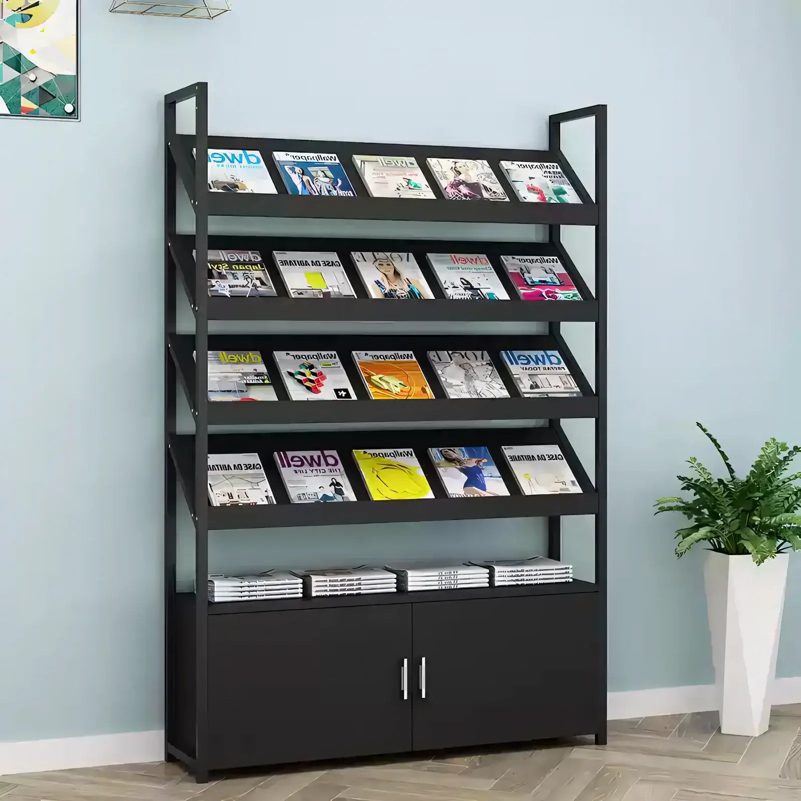 Modern Freestanding Display Shelf and Office Bookcase - ANZHAP ZZJ-008 Mainpictures 1
