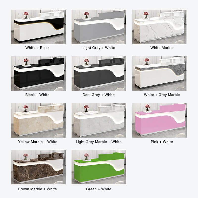 Modern Front Desk for Professional Reception & Office Spaces - Color Options 1