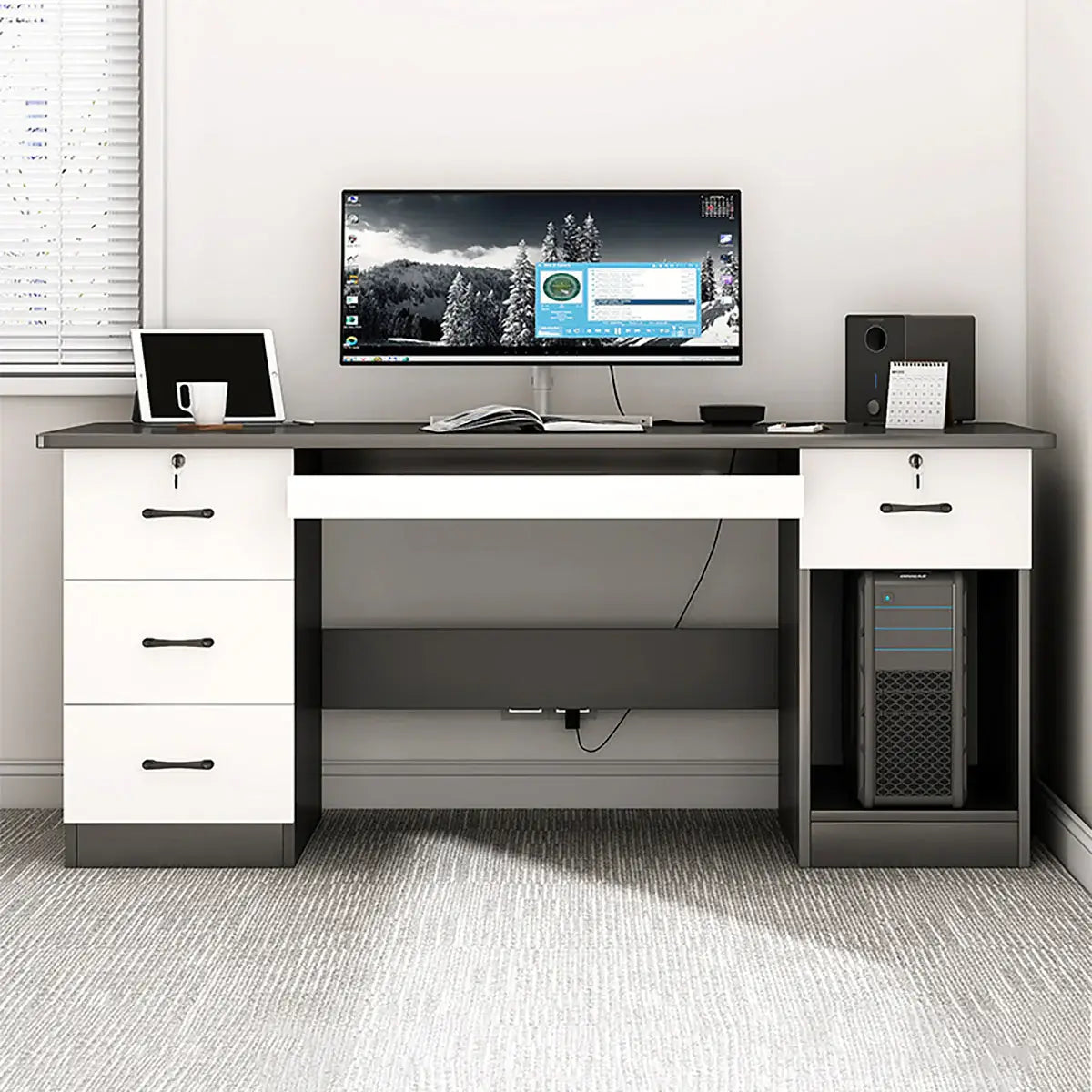 Modern Home Office Desk - Professional Writing Desk ANZHAP-BGZ-2022-mainpictures 2