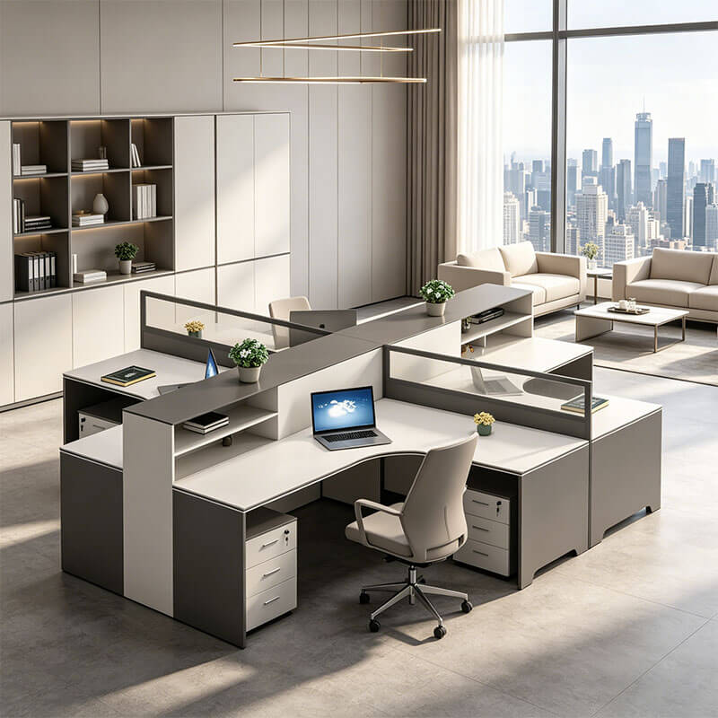 Modern L-Shaped Desk - Corner Workstation with Storage ANZHAP-YGZ-734-mainpictures 6