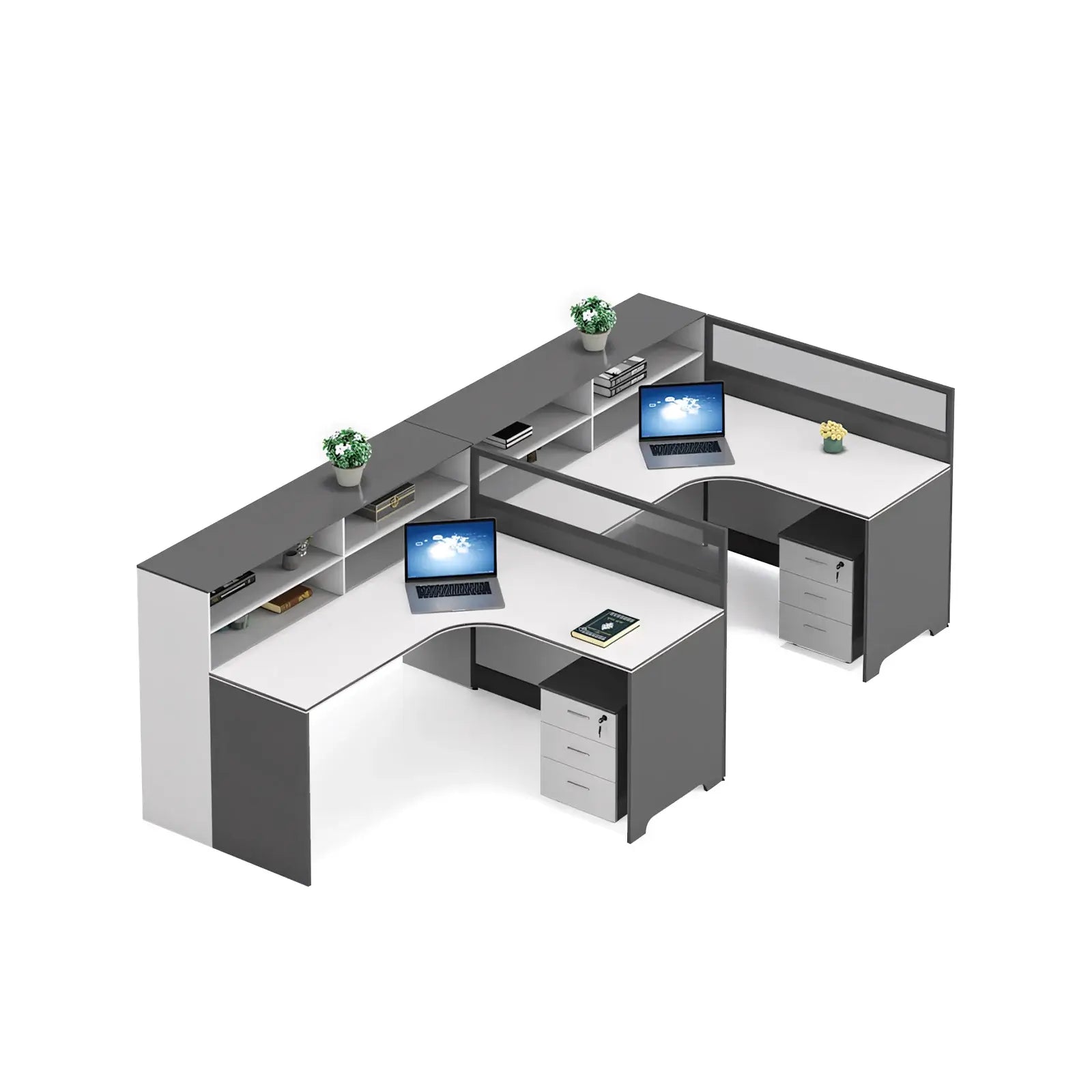 Modern L-Shaped Desk - Corner Workstation with Storage ANZHAP-YGZ-734-mainpictures 11