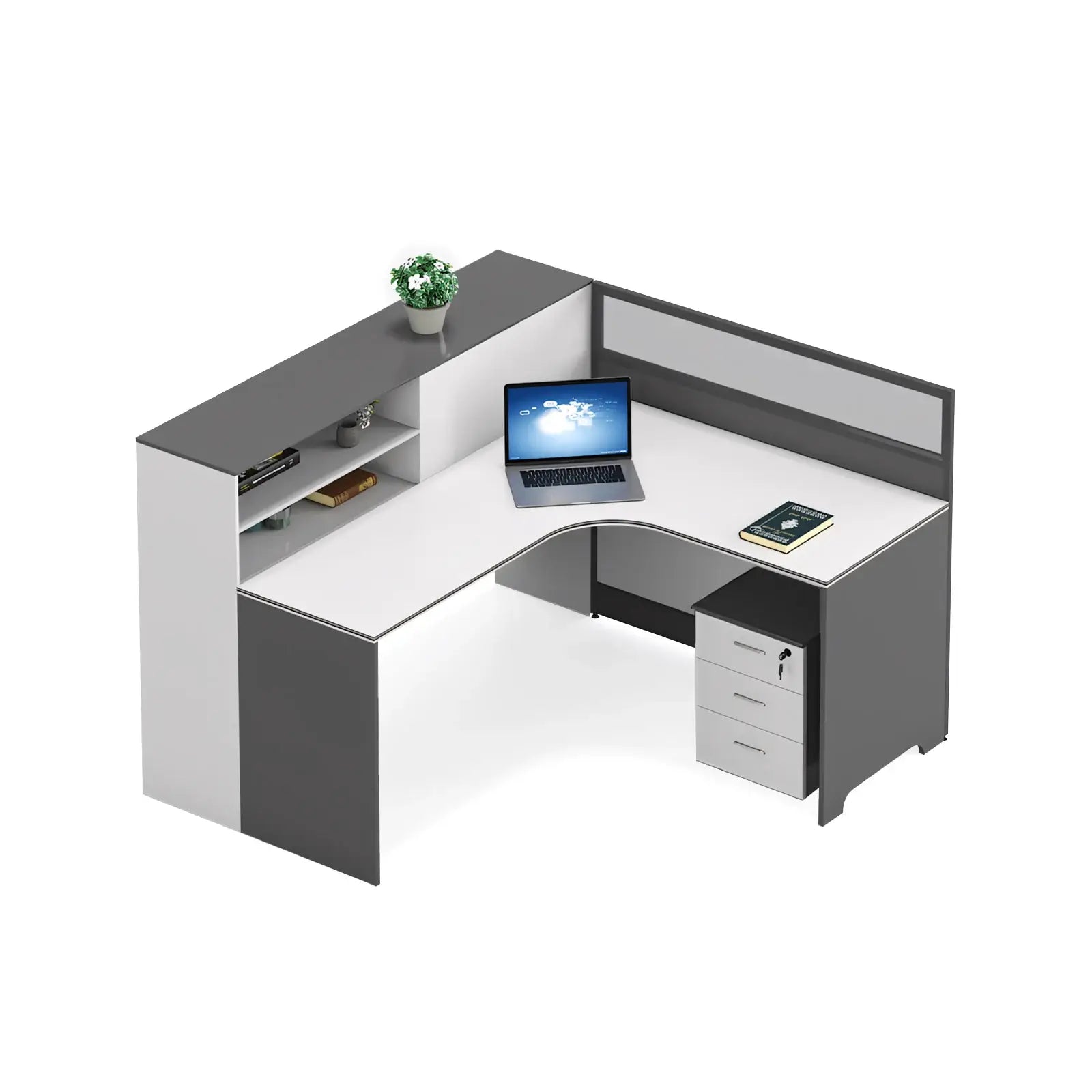 Modern L-Shaped Desk - Corner Workstation with Storage ANZHAP-YGZ-734-mainpictures 15