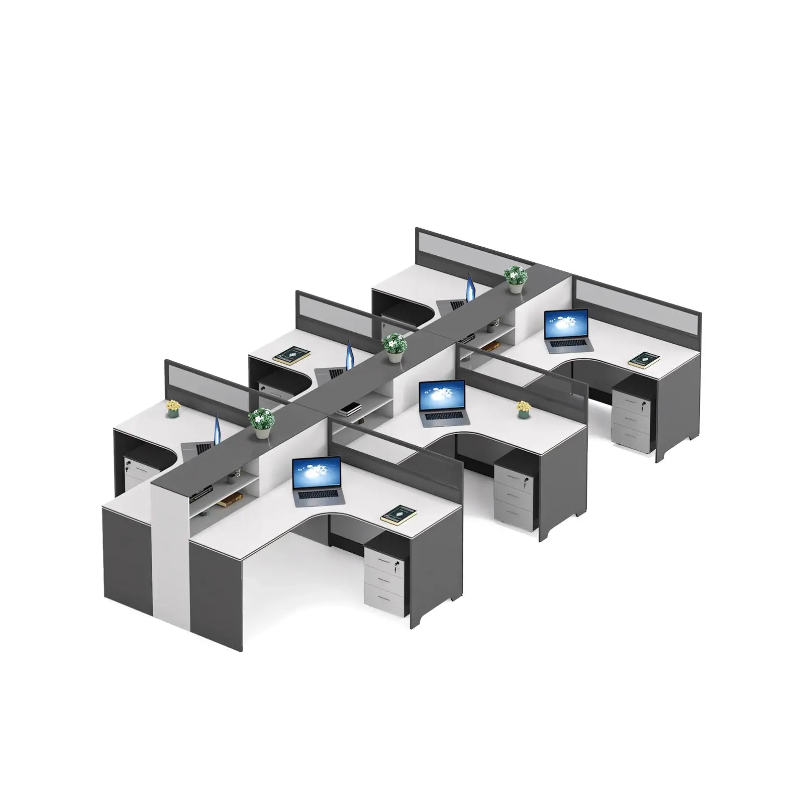 Modern L-Shaped Desk - Corner Workstation with Storage ANZHAP-YGZ-734-mainpictures 4