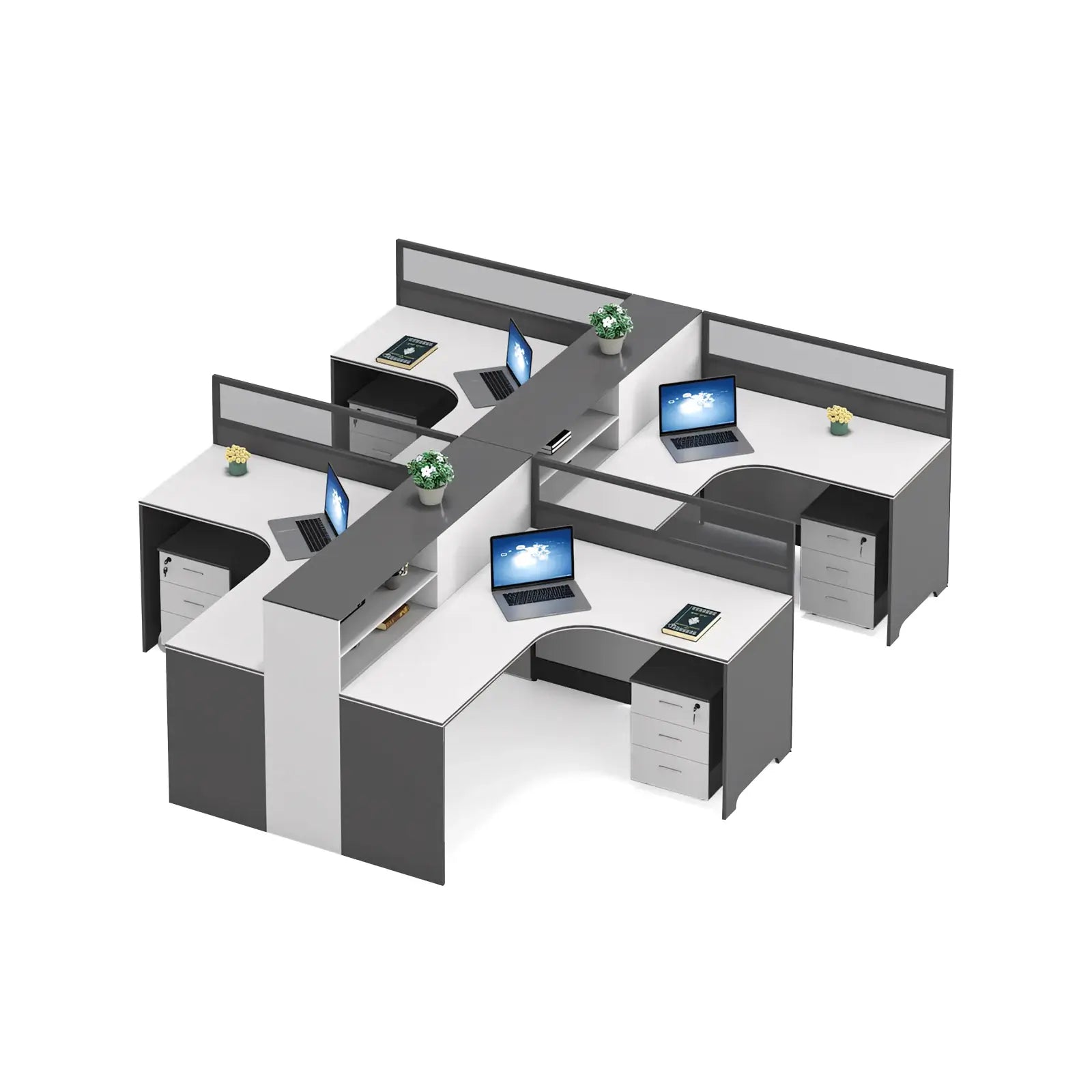 Modern L-Shaped Desk - Corner Workstation with Storage ANZHAP-YGZ-734-mainpictures 6