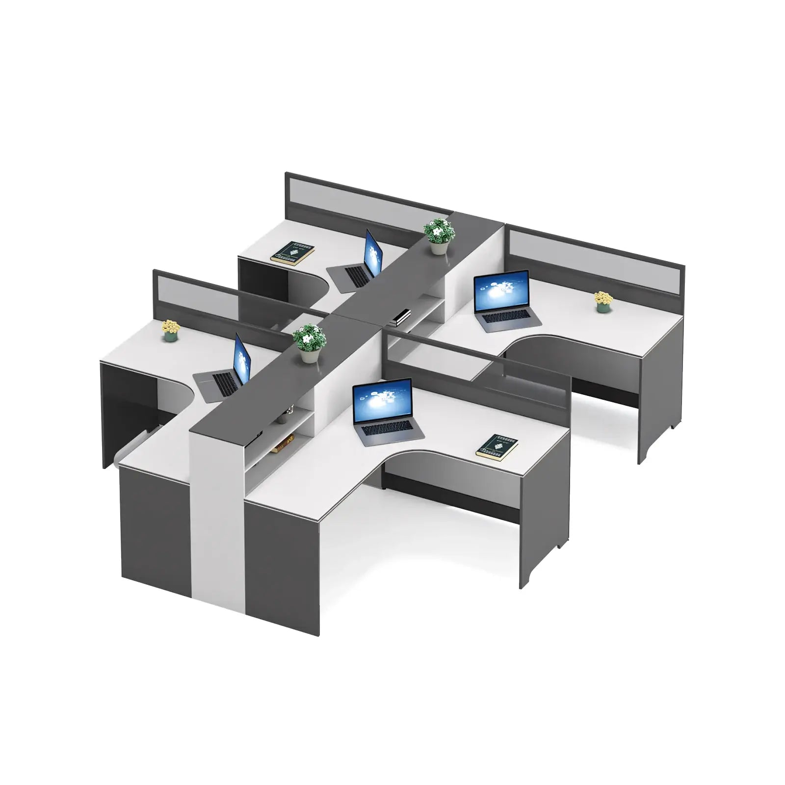Modern L-Shaped Desk - Corner Workstation with Storage ANZHAP-YGZ-734-mainpictures 7
