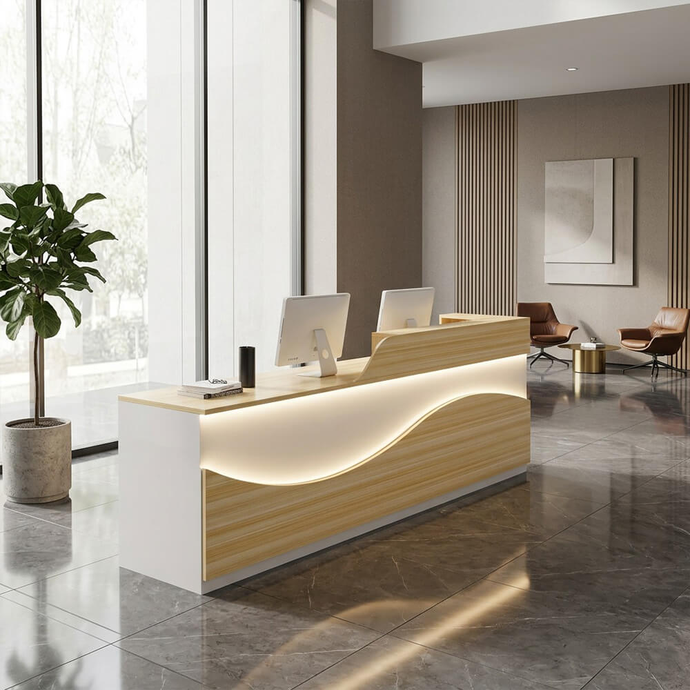 Modern Large White Reception Desk with LED Salon Office Front Desk ANZHAP-JDT-2226-mainpictures 28