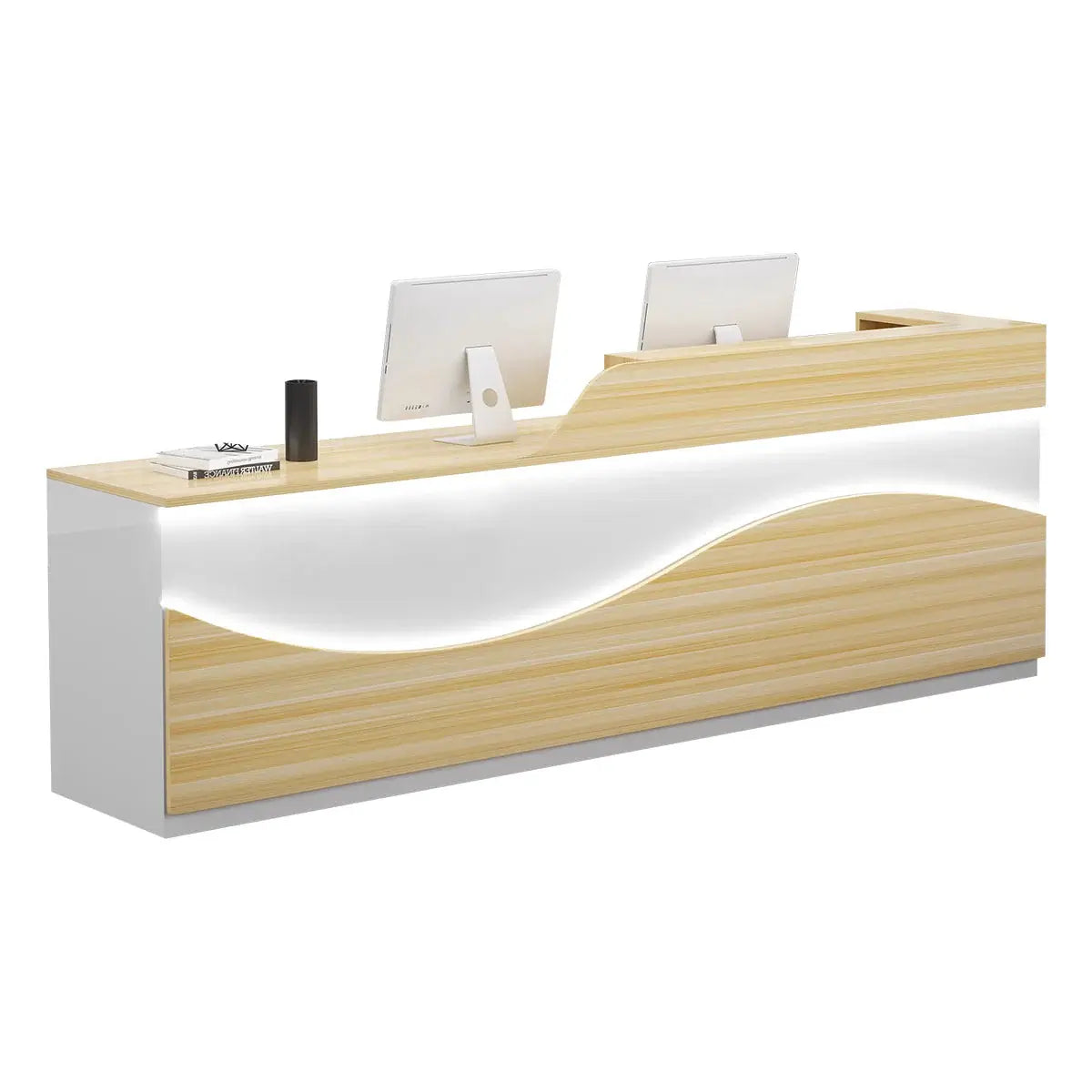 Modern Large White Reception Desk with LED Salon Office Front Desk ANZHAP-JDT-2226-mainpictures 28