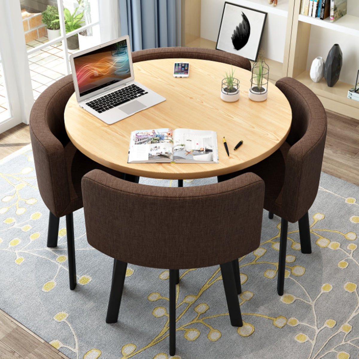 Modern Nesting Table and Chairs for Boutique Office Breakrooms - ANZHAP JDZH-009 Main picture 03