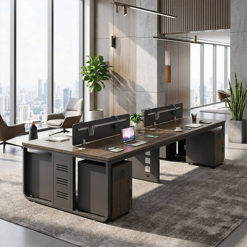 Modern Oak Office Table - Aesthetic Minimalist PC Desk ANZHAP-YGZ-1088-mainpictures 58