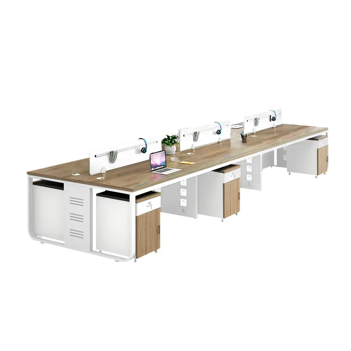 Modern Oak Office Table - Aesthetic Minimalist PC Desk ANZHAP-YGZ-1088-mainpictures 49
