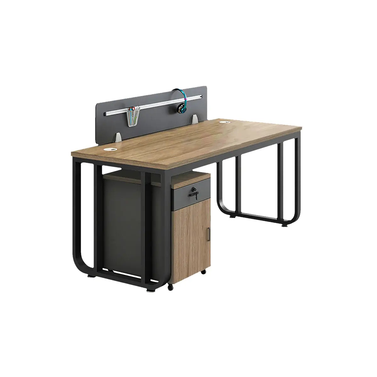 Modern Oak Office Table - Aesthetic Minimalist PC Desk ANZHAP-YGZ-1088-mainpictures 69