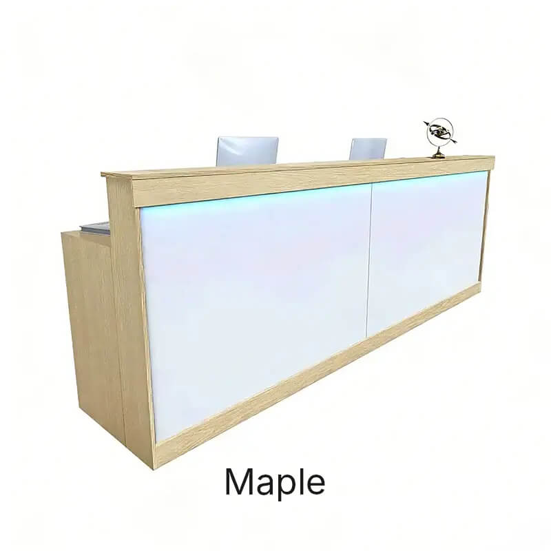 Comptoir d'accueil moderne avec rangement professionnel - Options de couleur 1