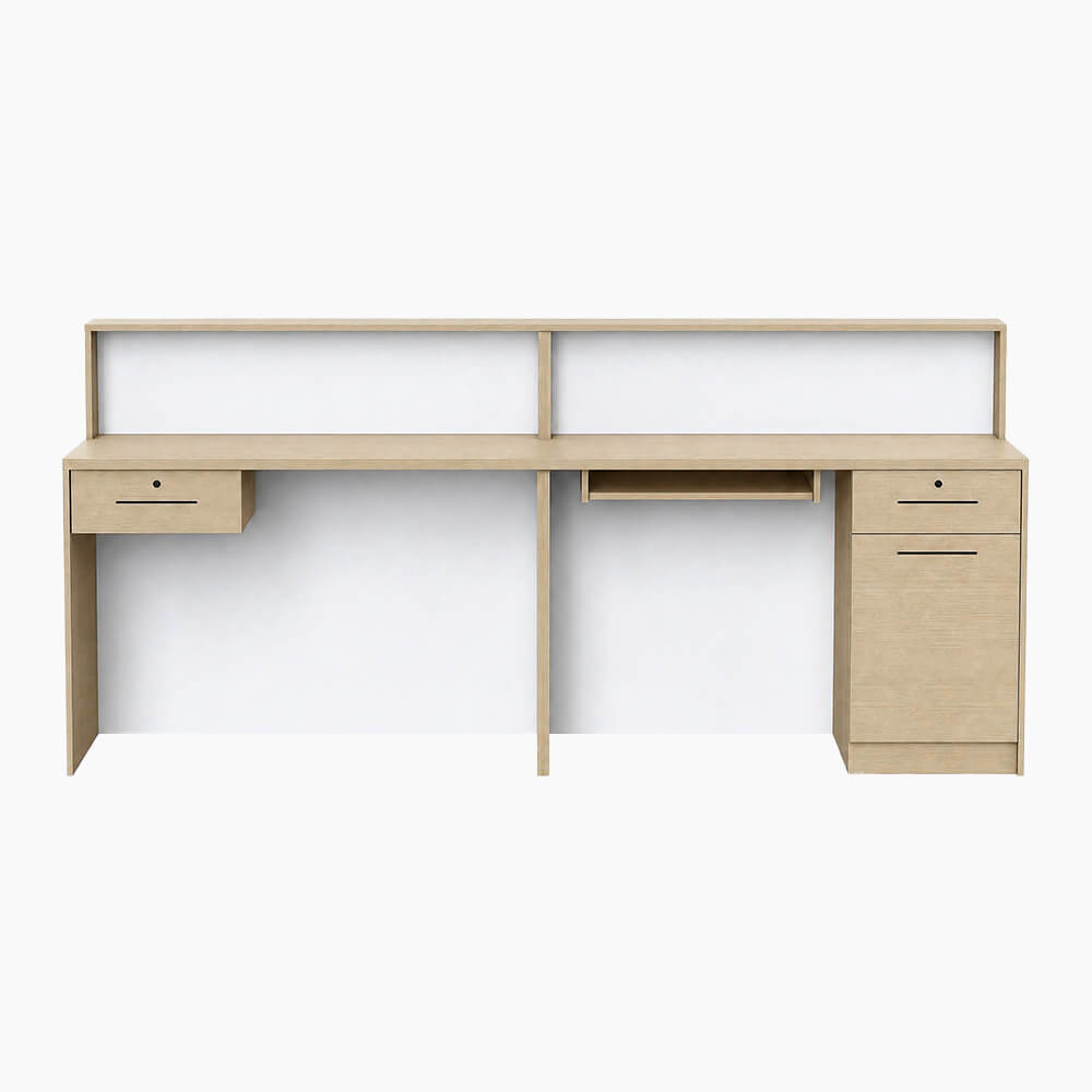 Modern Reception Counter with Storage for Professional Spaces