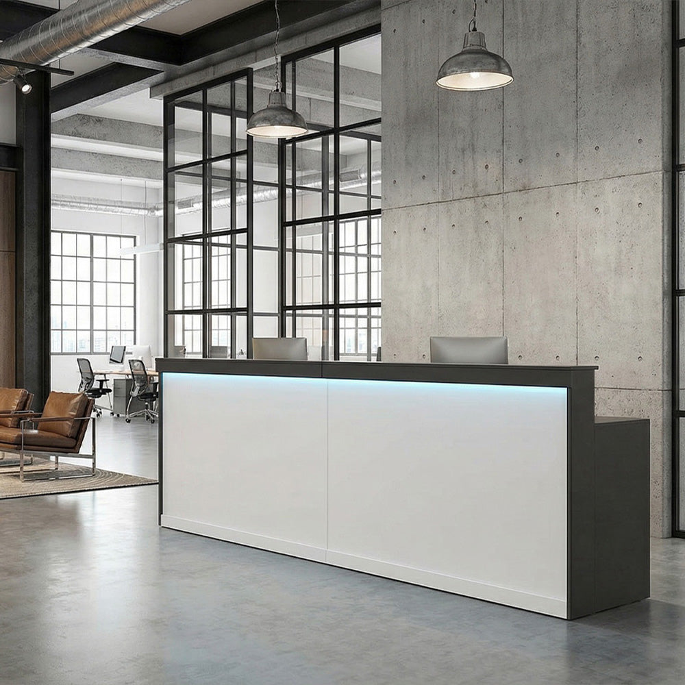 Modern Reception Desk with LED Lockable Drawer Clinic Salon ANZHAP-mainimage 2 JDT-2214