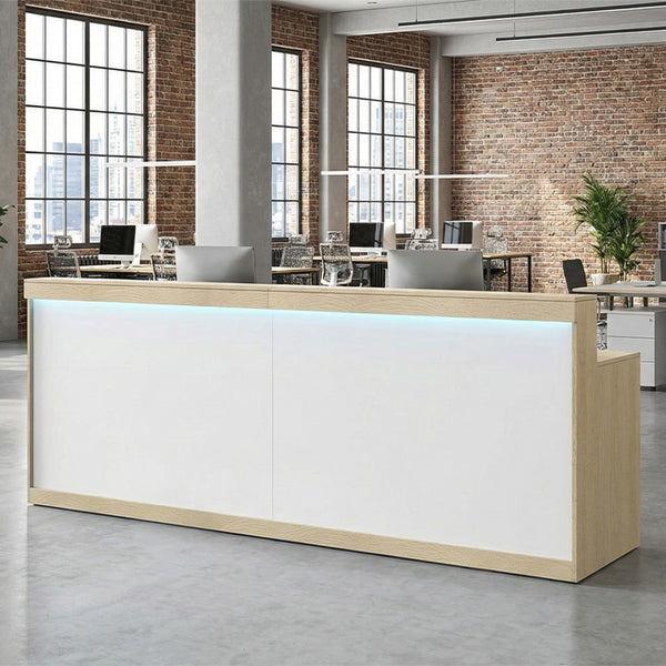 Modern Reception Desk with LED Lockable Drawer Clinic Salon ANZHAP-mainimage 4 JDT-2214