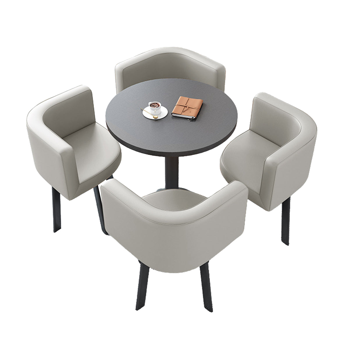 Modern Round Nesting Table and 4 Chairs Set for Office Cafes - ANZHAP JDZH-2022 Main picture 10