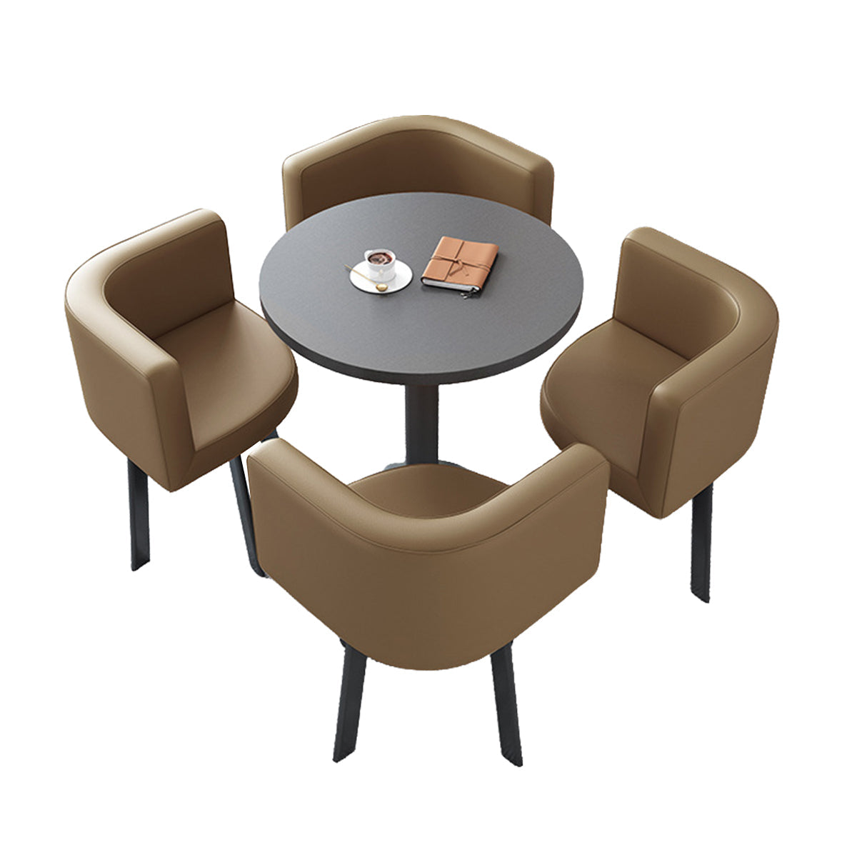 Modern Round Nesting Table and 4 Chairs Set for Office Cafes - ANZHAP JDZH-2022 Main picture 12