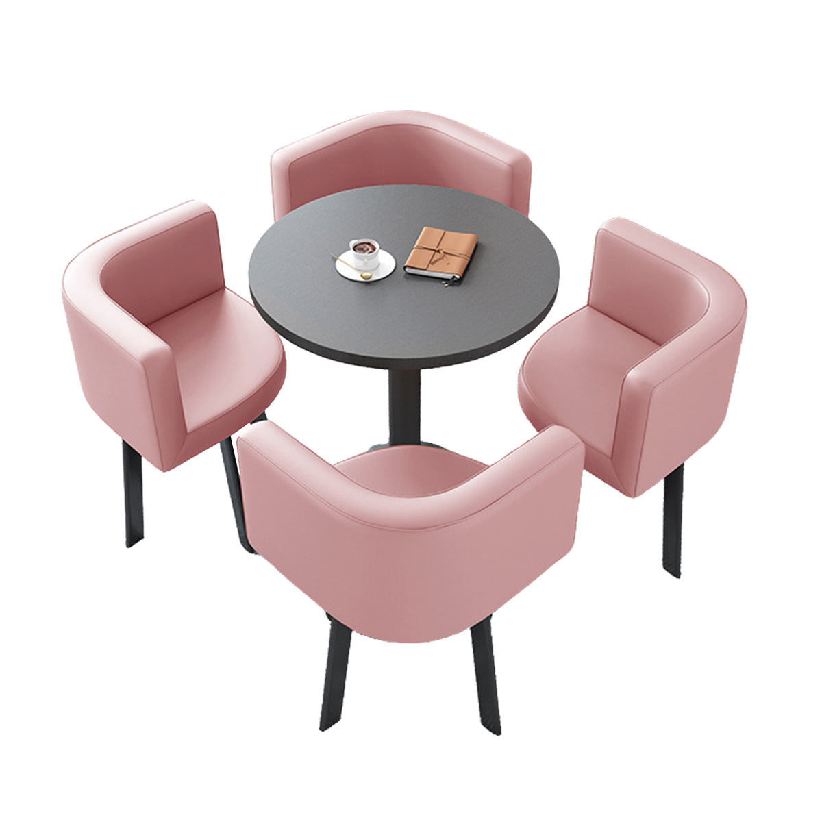 Modern Round Nesting Table and 4 Chairs Set for Office Cafes - ANZHAP JDZH-2022 Main picture 14