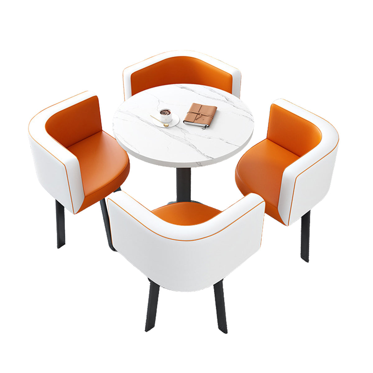 Modern Round Nesting Table and 4 Chairs Set for Office Cafes - ANZHAP JDZH-2022 Main picture 26