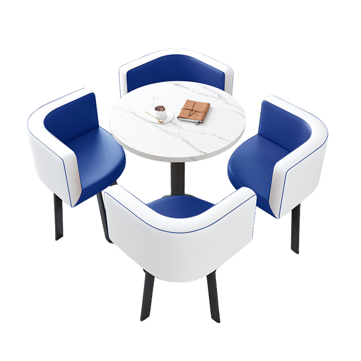 Modern Round Nesting Table and 4 Chairs Set for Office Cafes - ANZHAP JDZH-2022 Main picture 29