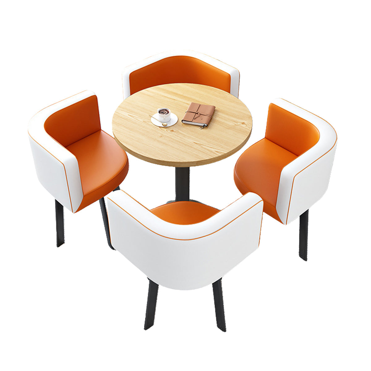 Modern Round Nesting Table and 4 Chairs Set for Office Cafes - ANZHAP JDZH-2022 Main picture 36