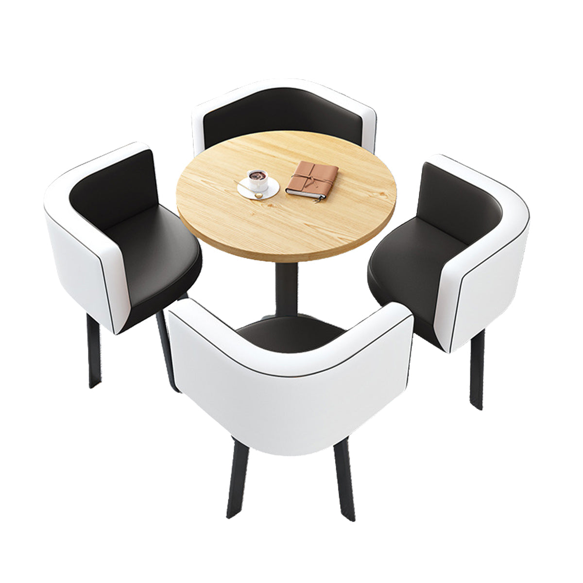 Modern Round Nesting Table and 4 Chairs Set for Office Cafes - ANZHAP JDZH-2022 Main picture 39