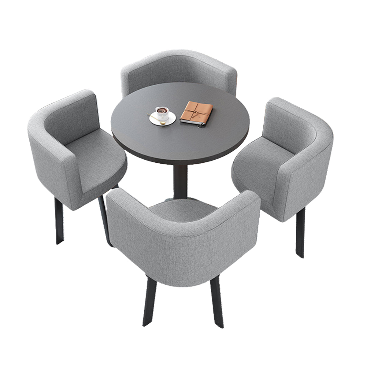 Modern Round Nesting Table and 4 Chairs Set for Office Cafes - ANZHAP JDZH-2022 Main picture 40