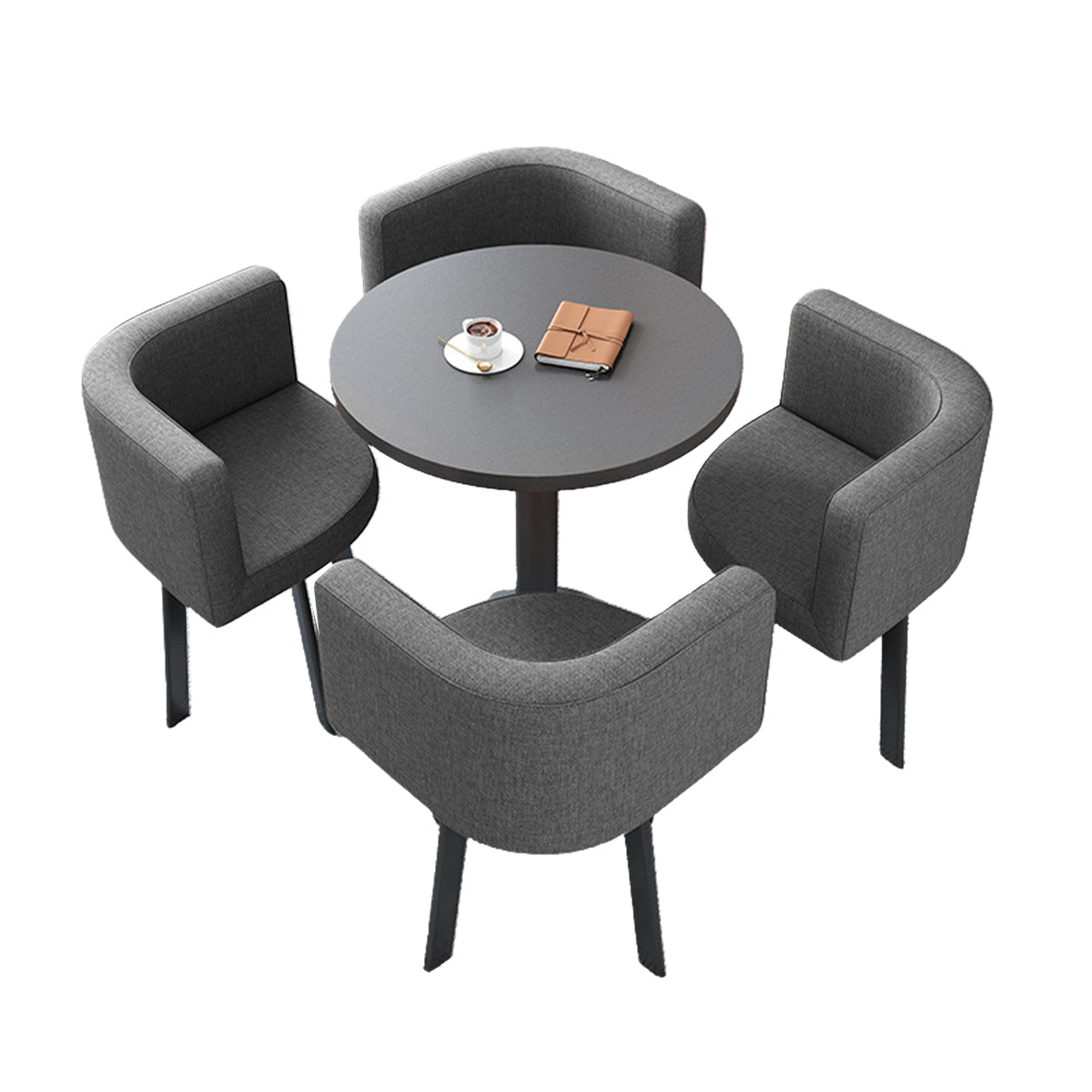 Modern Round Nesting Table and 4 Chairs Set for Office Cafes - ANZHAP JDZH-2022 Main picture 41