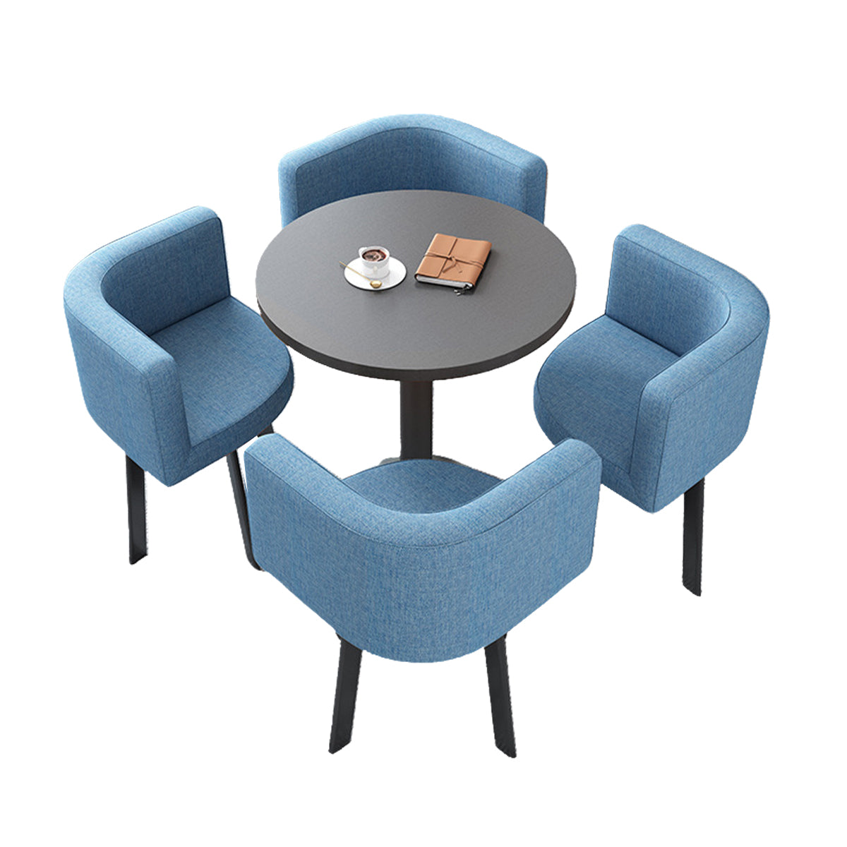 Modern Round Nesting Table and 4 Chairs Set for Office Cafes - ANZHAP JDZH-2022 Main picture 42