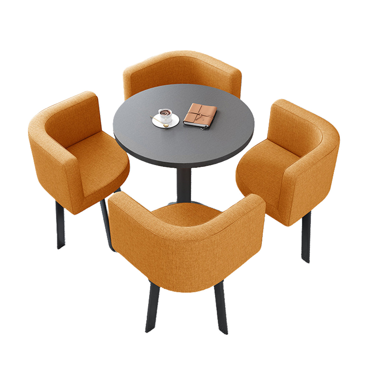 Modern Round Nesting Table and 4 Chairs Set for Office Cafes - ANZHAP JDZH-2022 Main picture 43