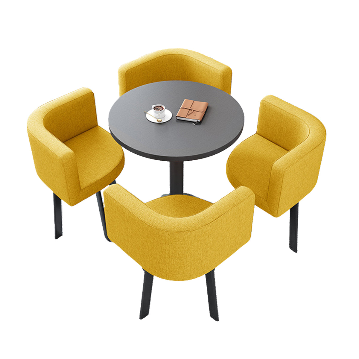 Modern Round Nesting Table and 4 Chairs Set for Office Cafes - ANZHAP JDZH-2022 Main picture 44