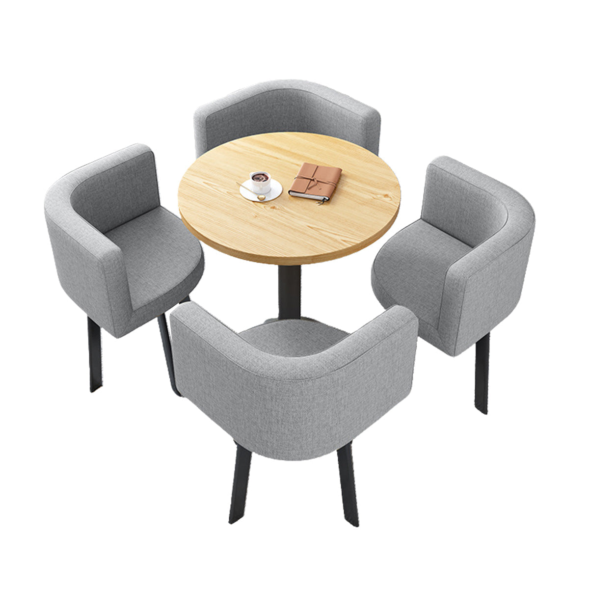 Modern Round Nesting Table and 4 Chairs Set for Office Cafes - ANZHAP JDZH-2022 Main picture 52