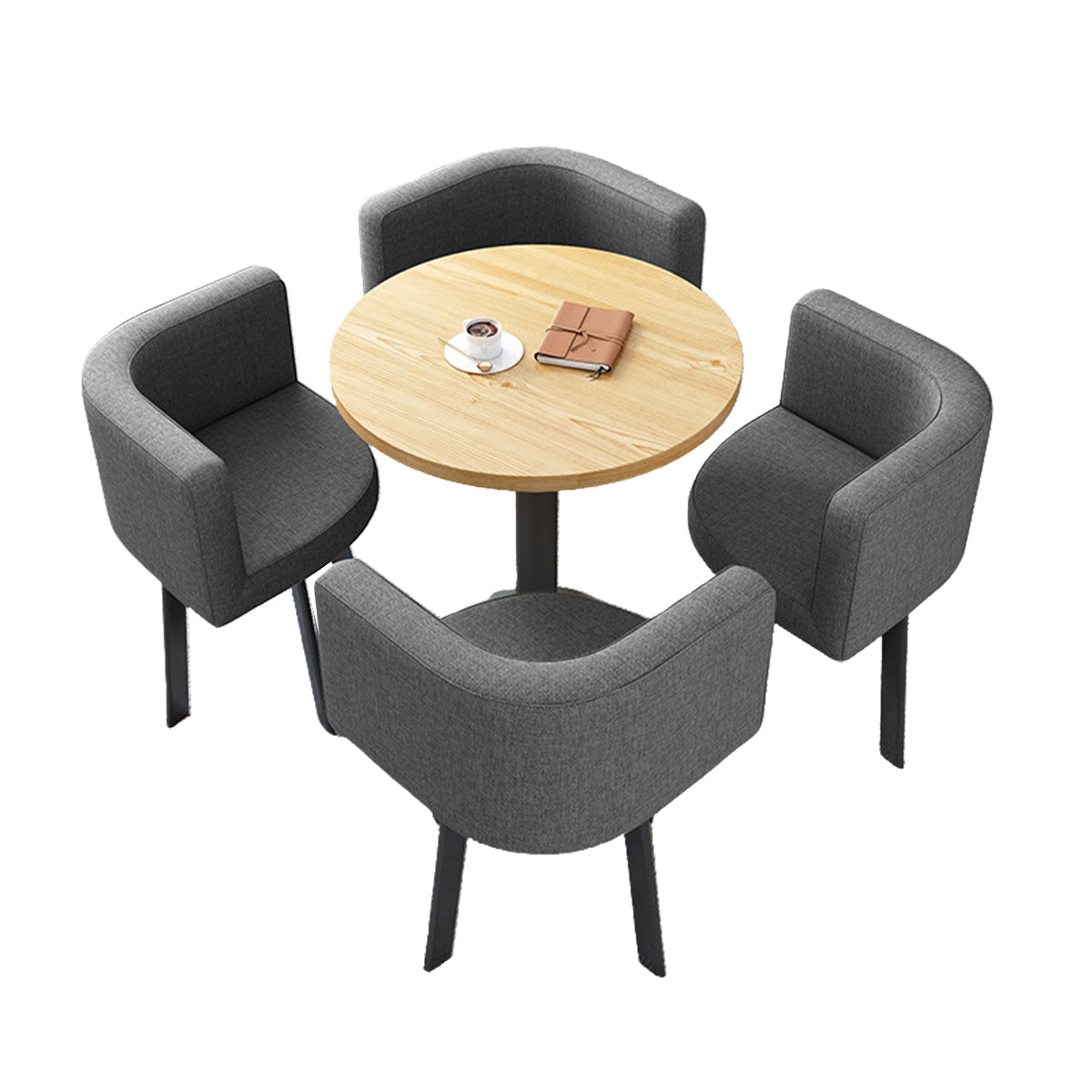 Modern Round Nesting Table and 4 Chairs Set for Office Cafes - ANZHAP JDZH-2022 Main picture 53