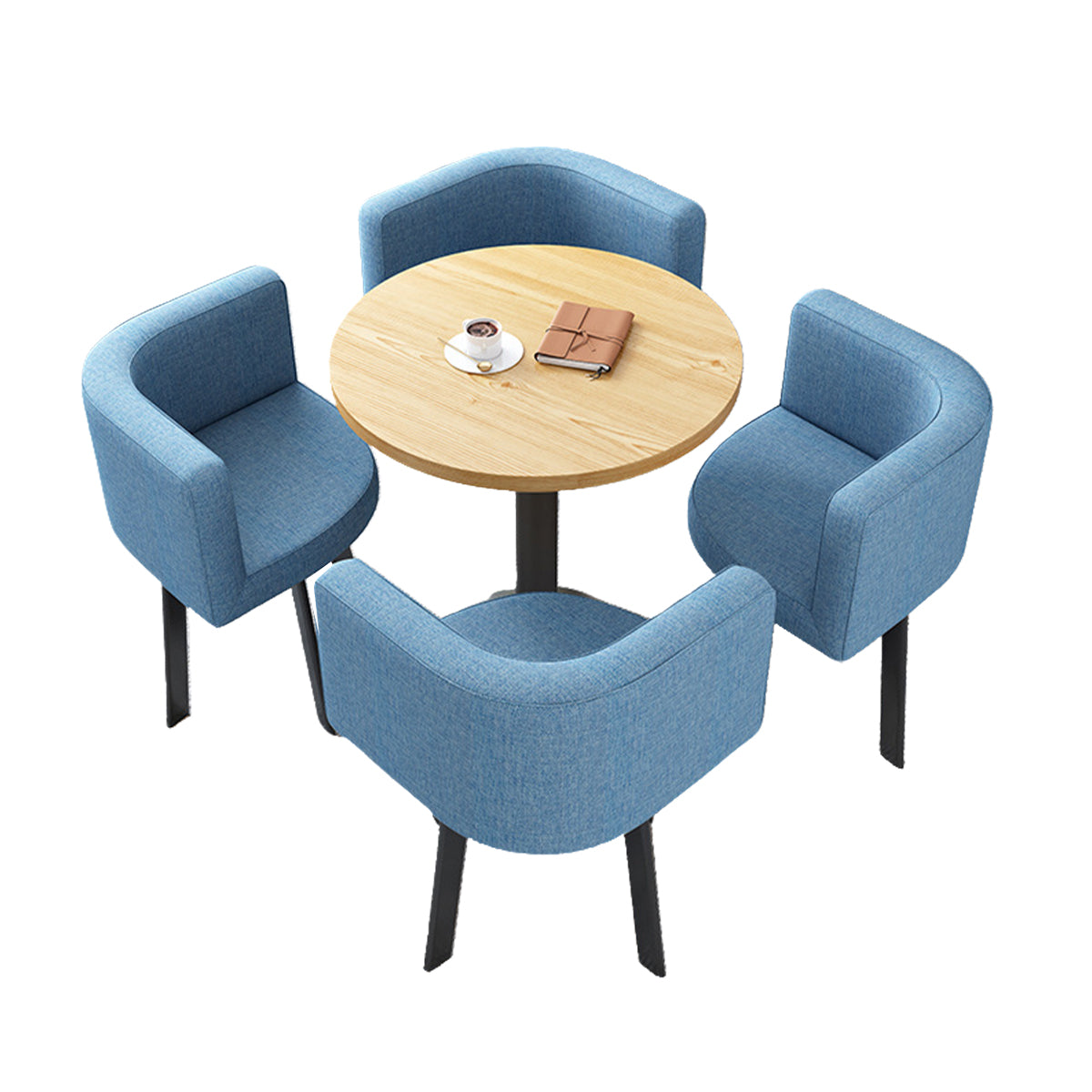 Modern Round Nesting Table and 4 Chairs Set for Office Cafes - ANZHAP JDZH-2022 Main picture 54