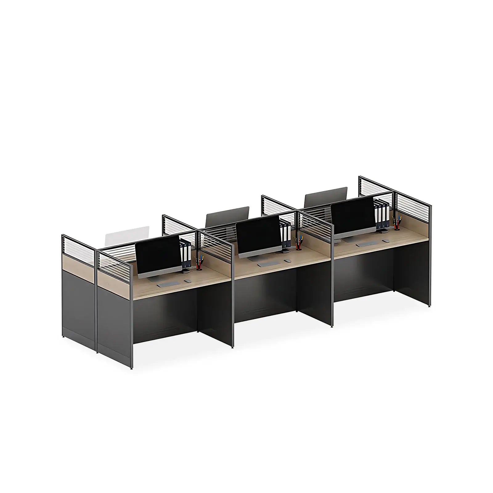 Modern Workstation - Dual Monitor Desk with Privacy Screen ANZHAP- YGZ-745-mainpictures 10