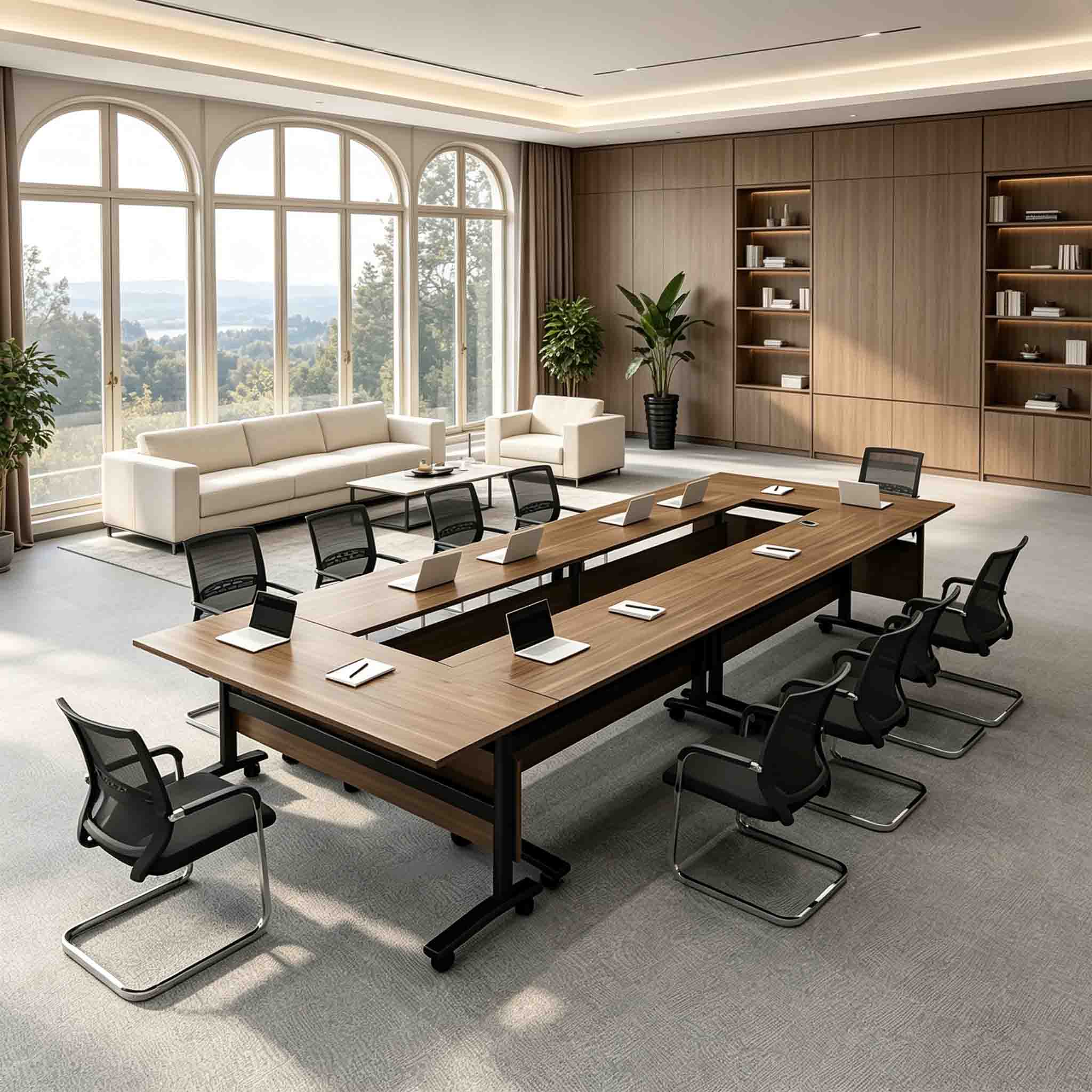 Modular Meeting Table Folding Conference Table with Wheels ANZHAP-HYZ-710-mainpictures1 1