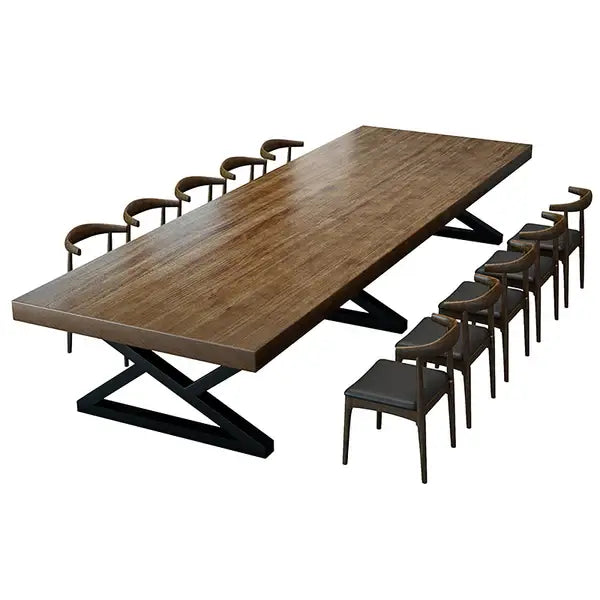 Oak Meeting Table Rectangular Wood Meeting Table ANZHAP-HYZ-7200-mainpictures 4