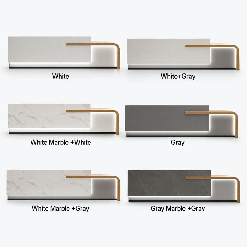 Office Receptionist Desk for Modern Reception Areas - Color Options
