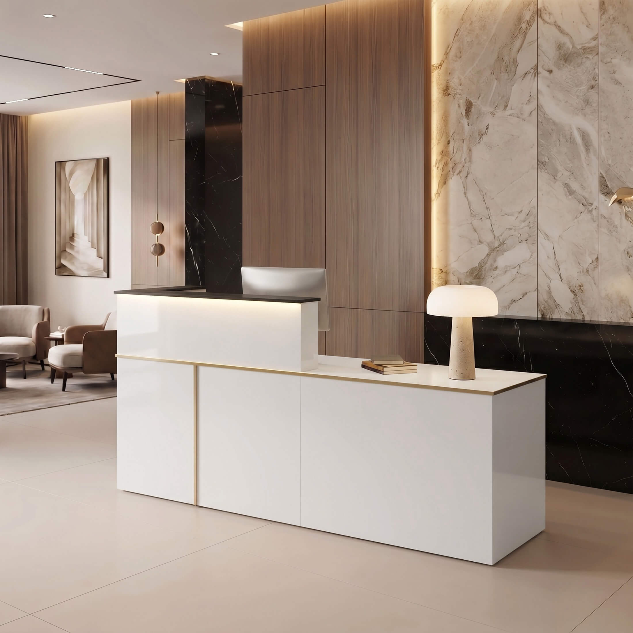 Professional Hair Salon Reception Desk Reception Counter |ANZHAP