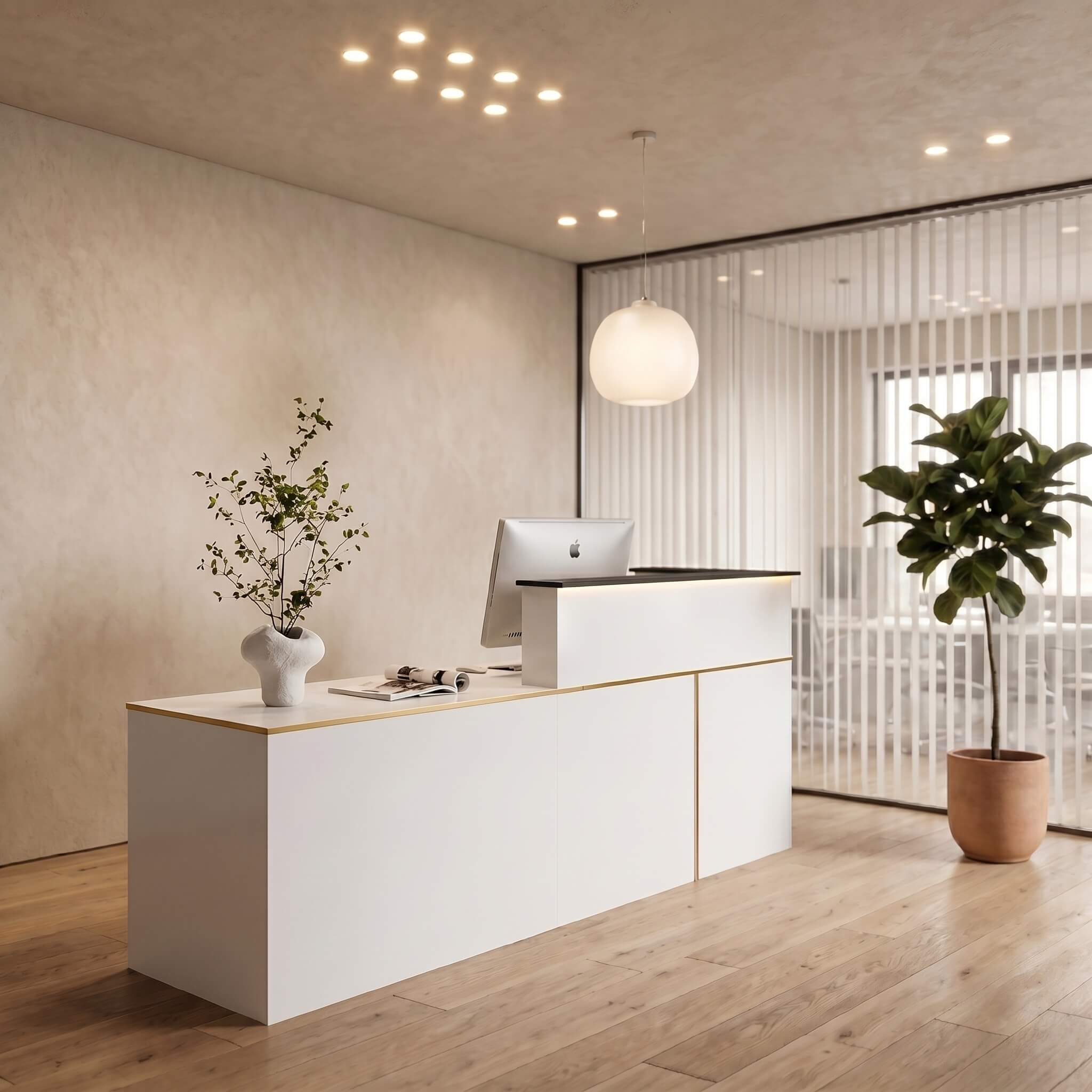 Professional Hair Salon Reception Desk Reception Counter |ANZHAP