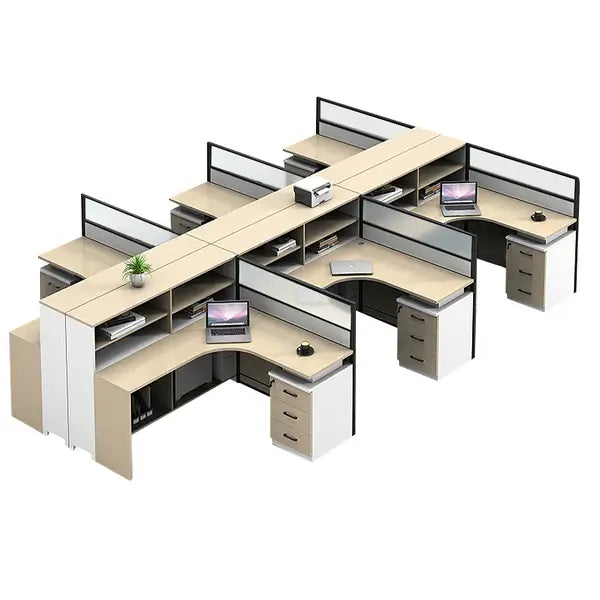 Professional L-Shaped Shared Office Desk - Flex Workstation ANZHAP-BGZ-2013-mainpictures 119