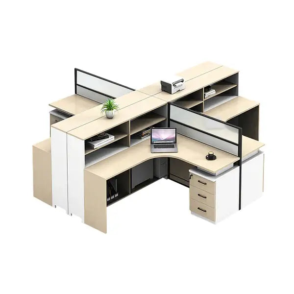 Professional L-Shaped Shared Office Desk - Flex Workstation ANZHAP-BGZ-2013-mainpictures 124