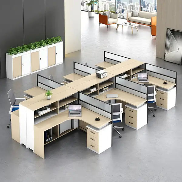 Professional L-Shaped Shared Office Desk - Flex Workstation ANZHAP-BGZ-2013-mainpictures 86