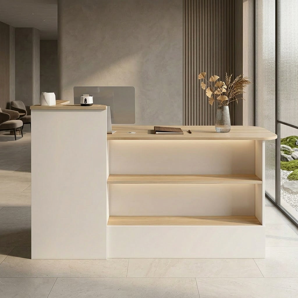 Sleek Straight Reception Desk for Compact Entrance Halls ANZHAP JDT-104 Main picture 9
