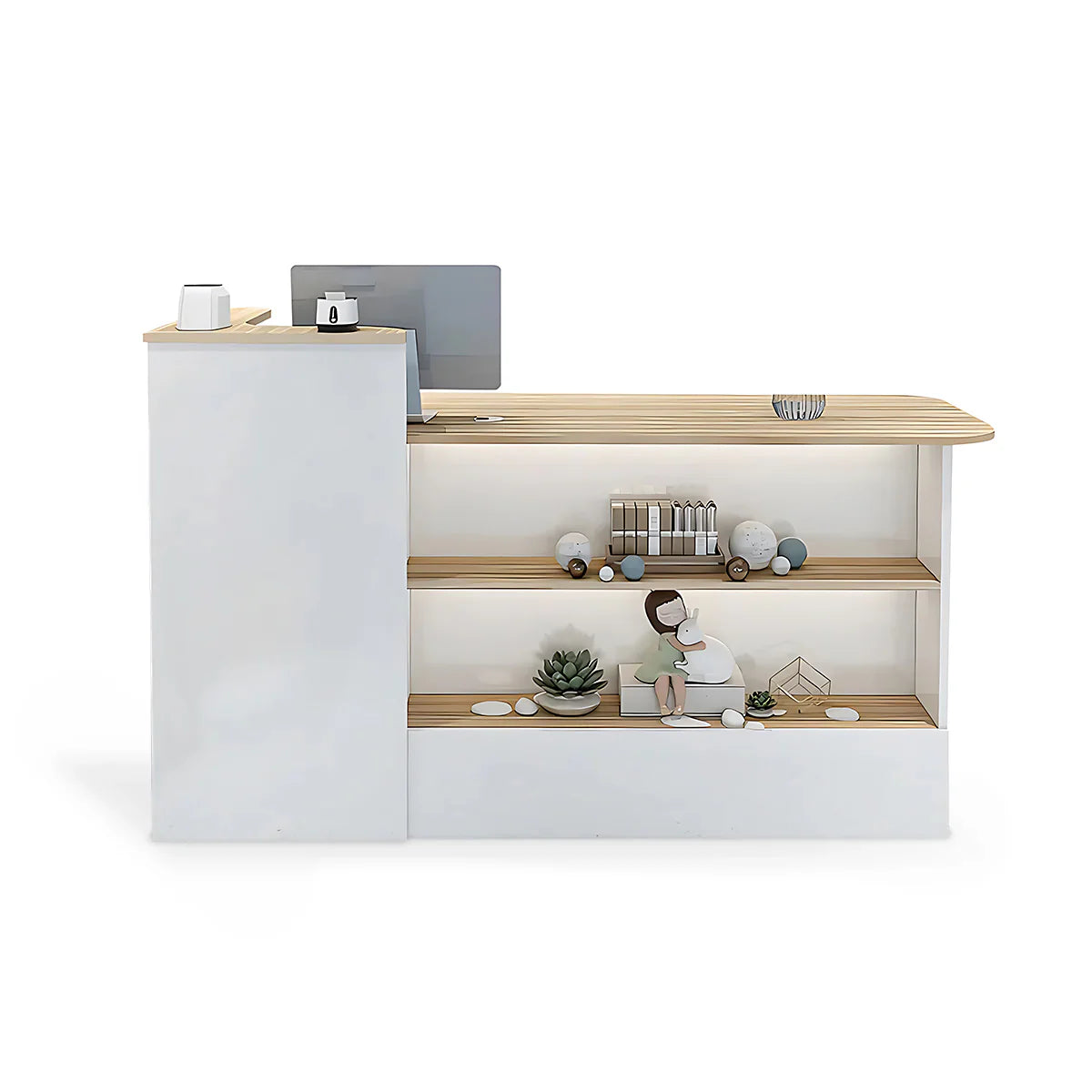 Modern Small Reception Desk with Storage & Reception Counter