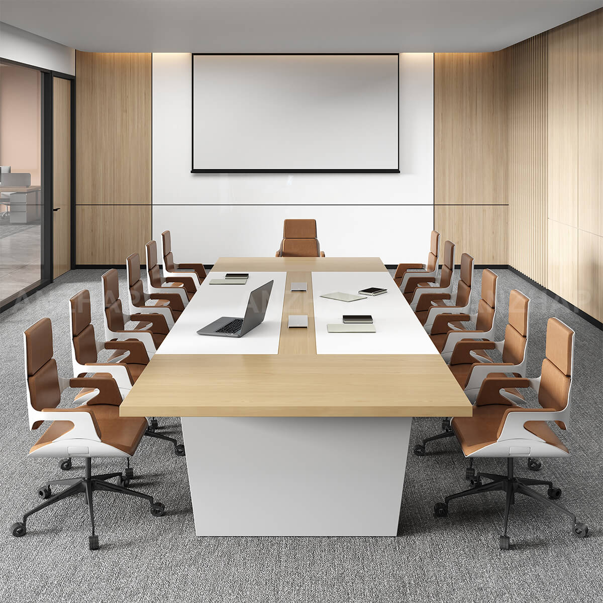 Stylish Two-Tone Meeting Table for Collaborative Workspaces - ANZHAP HYZ-2038 Main picture 11