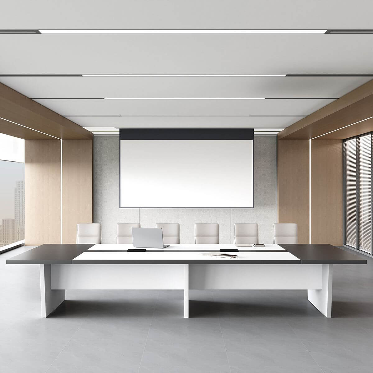 Stylish Two-Tone Meeting Table for Collaborative Workspaces - ANZHAP HYZ-2038 Main picture 3