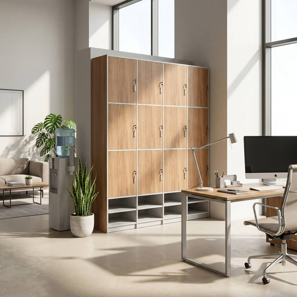 Tall Office Bookcase Storage Cabinet with Cupboard ANZHAP-WJG-701-mainpictures 29