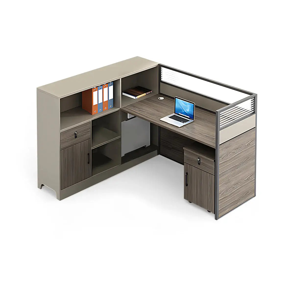 Wooden Office Desk with Drawers - Large Modern Computer Desk ANZHAP-BGZ-205-mainpictures 6